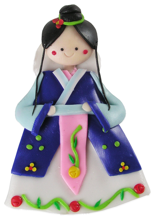 10pcs Korean Doll Fridge Magnet